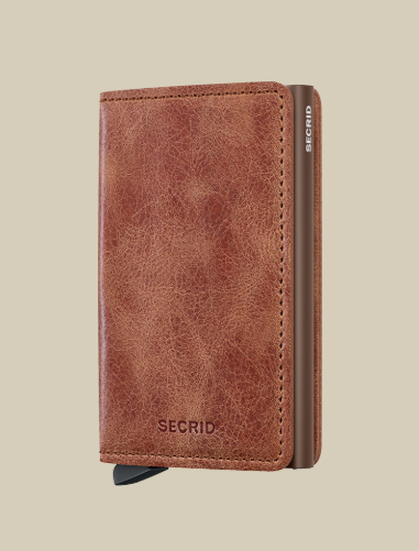 SECRID Vintage Slimwallet Cognac Brown