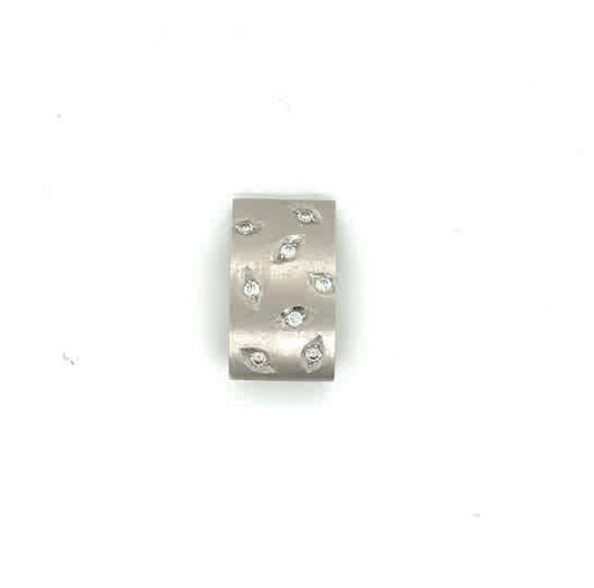 18K White Gold Estate Necklaces with Flush Set CZs