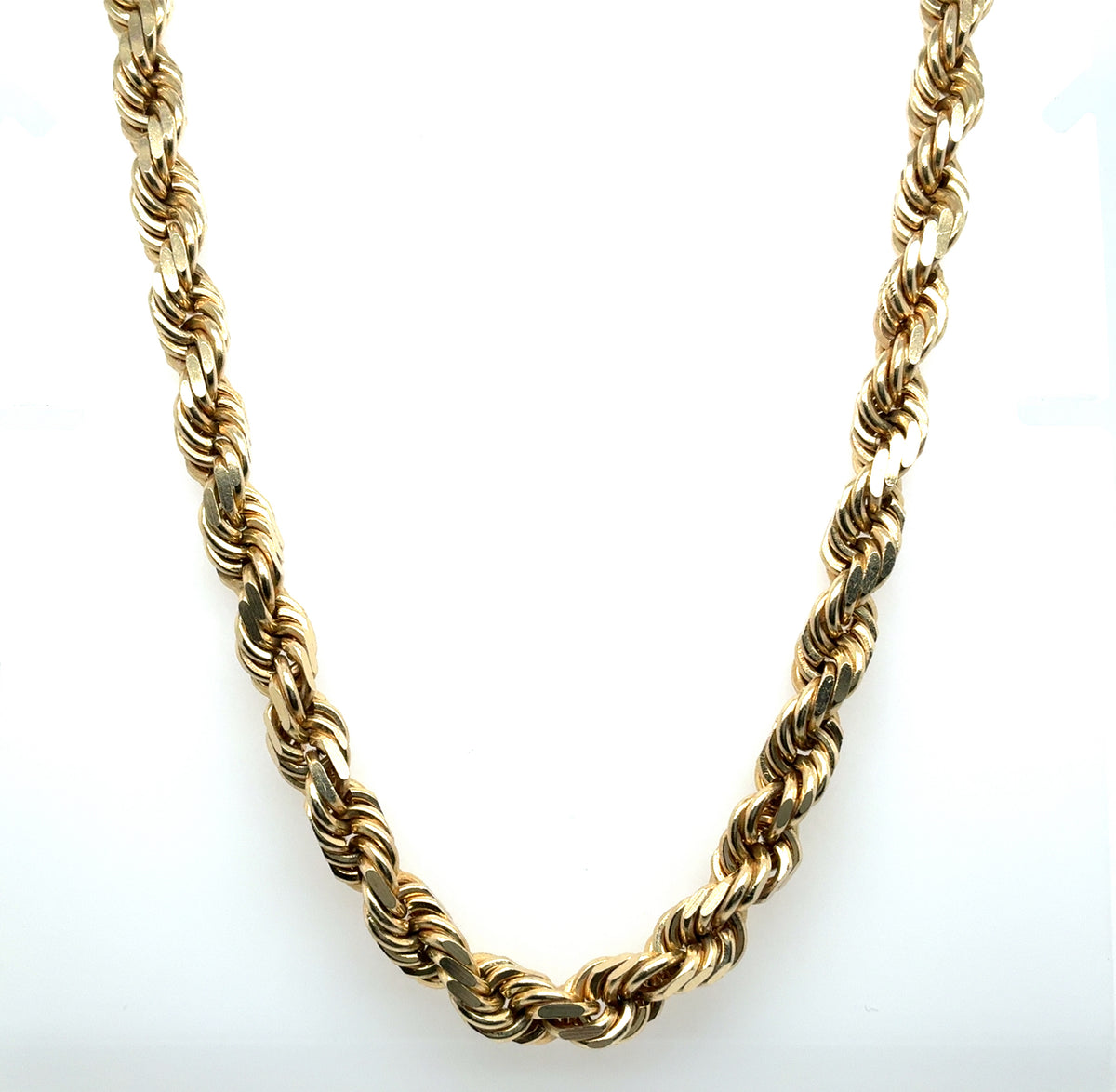 14K Yellow Gold Heavy Estate Rope Chain – 22"