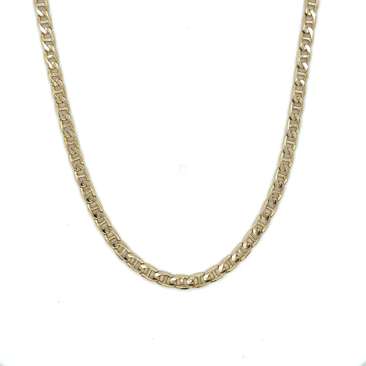 14K Yellow Gold Estate 24" Mariner Link Chain