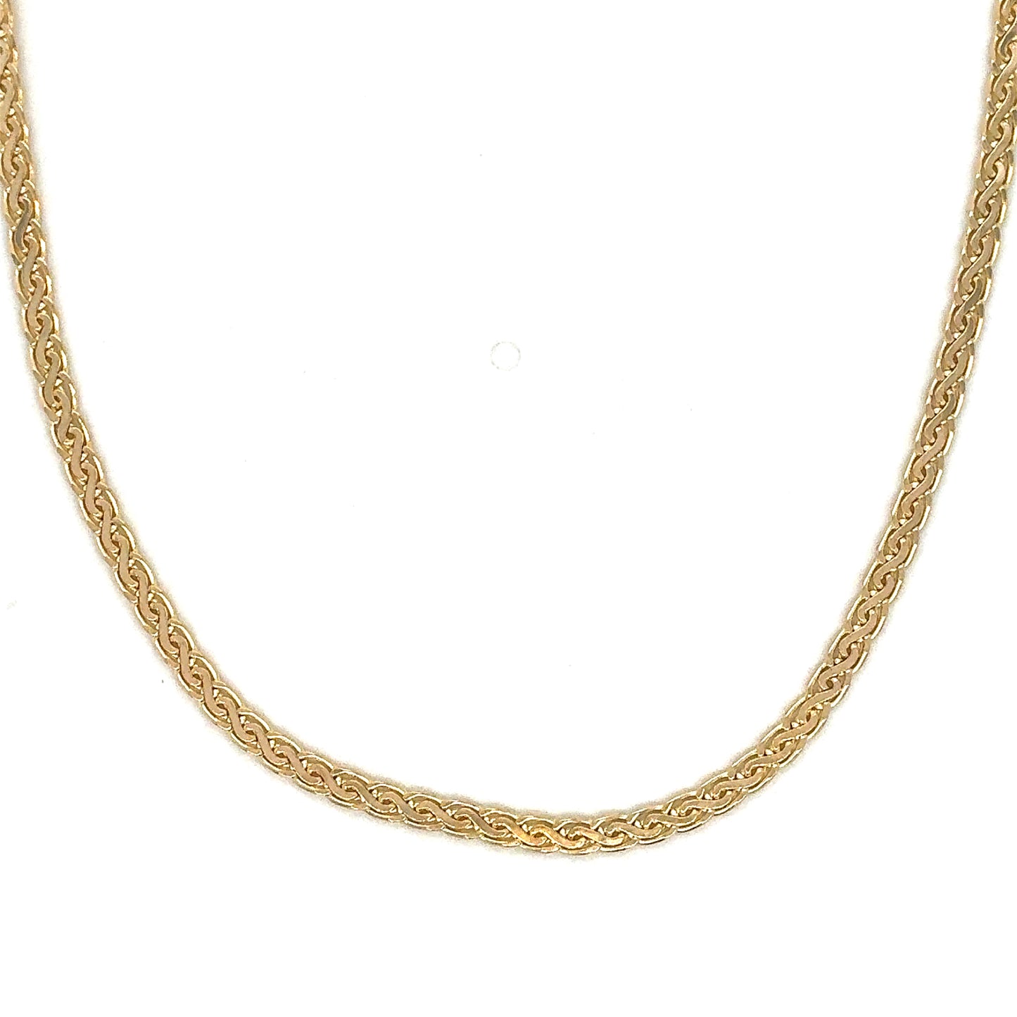 14K Yellow Gold Estate 20" Flat Fancy Link Chain