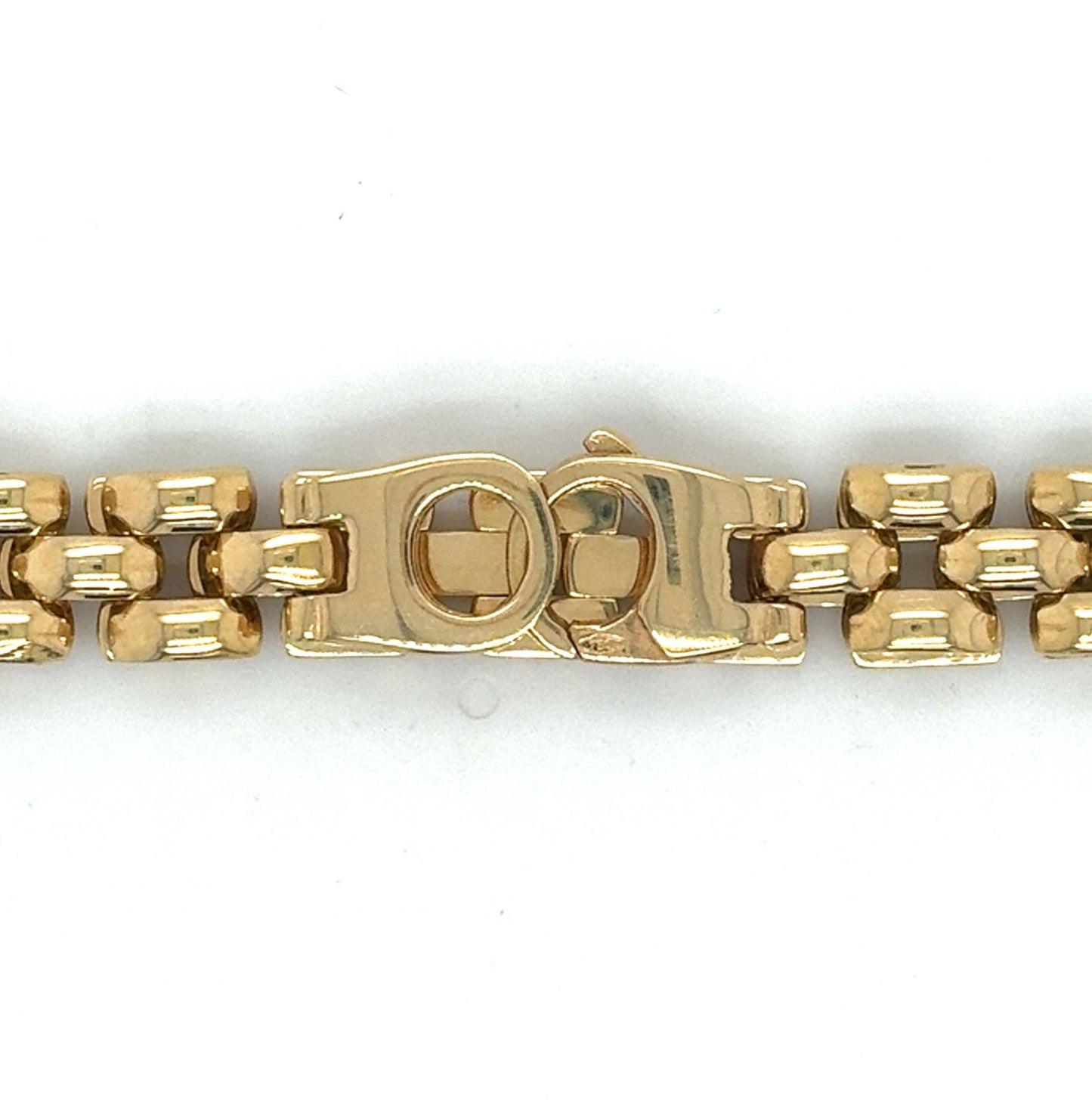 18K Yellow Gold Wide Link Bracelet