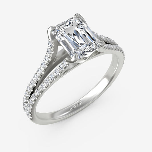 Split Diamond Shank Setting Engagement Ring Semi-Mount