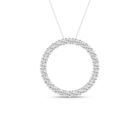 LGD 1CTW 14KWG CIRCLE PENDANT