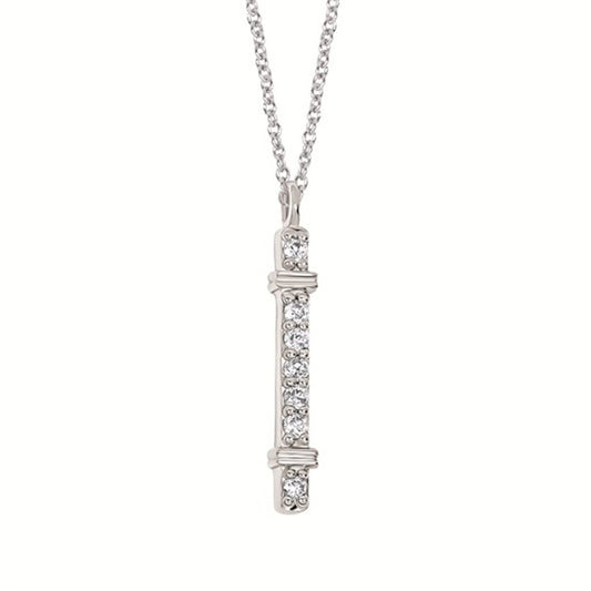 1/10 Ctw Diamond Necklace in Sterling Silver
