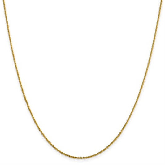 Radiant 14K Yellow Gold Sparkle Singapore Chain