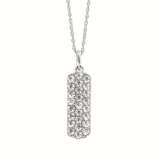 14KWG 25th Anniversary Diamond Pendant – 1CTW Radiant Tribute
