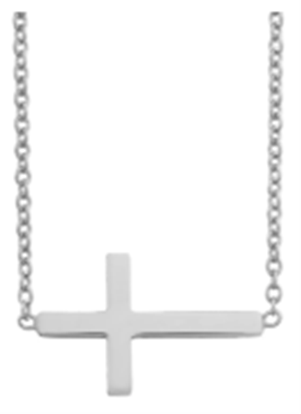 Adult Sterling Silver Sideways Cross