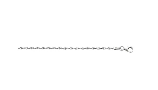 Sterling Silver 18" Singapore Chain with Lobster Clasp