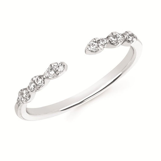 14KWG Open Center Diamond Band â€“ .12CTW of Delicate Sparkle