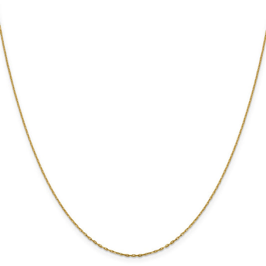Elegant 14K Yellow Gold Open Long Link Chain