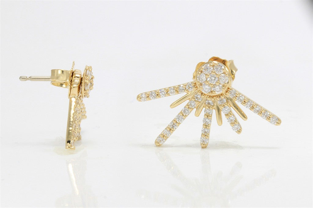 EARRINGS-70 RD 0.61Ct-14K Y 2.