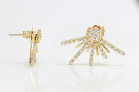 EARRINGS-70 RD 0.61Ct-14K Y 2.