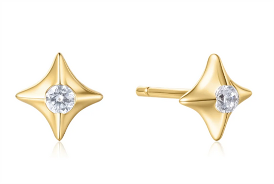 Ania Haie Gold Sparkling Stud Star Earrings