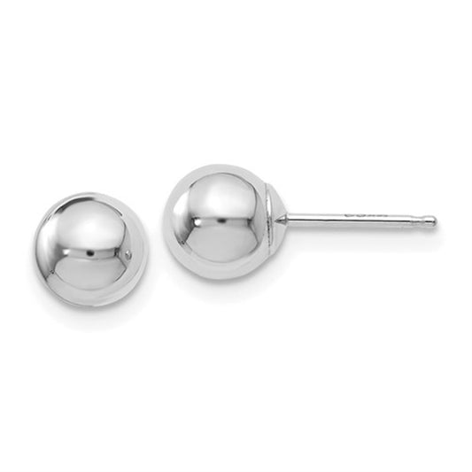 14K WG 6MM BALL ER LES