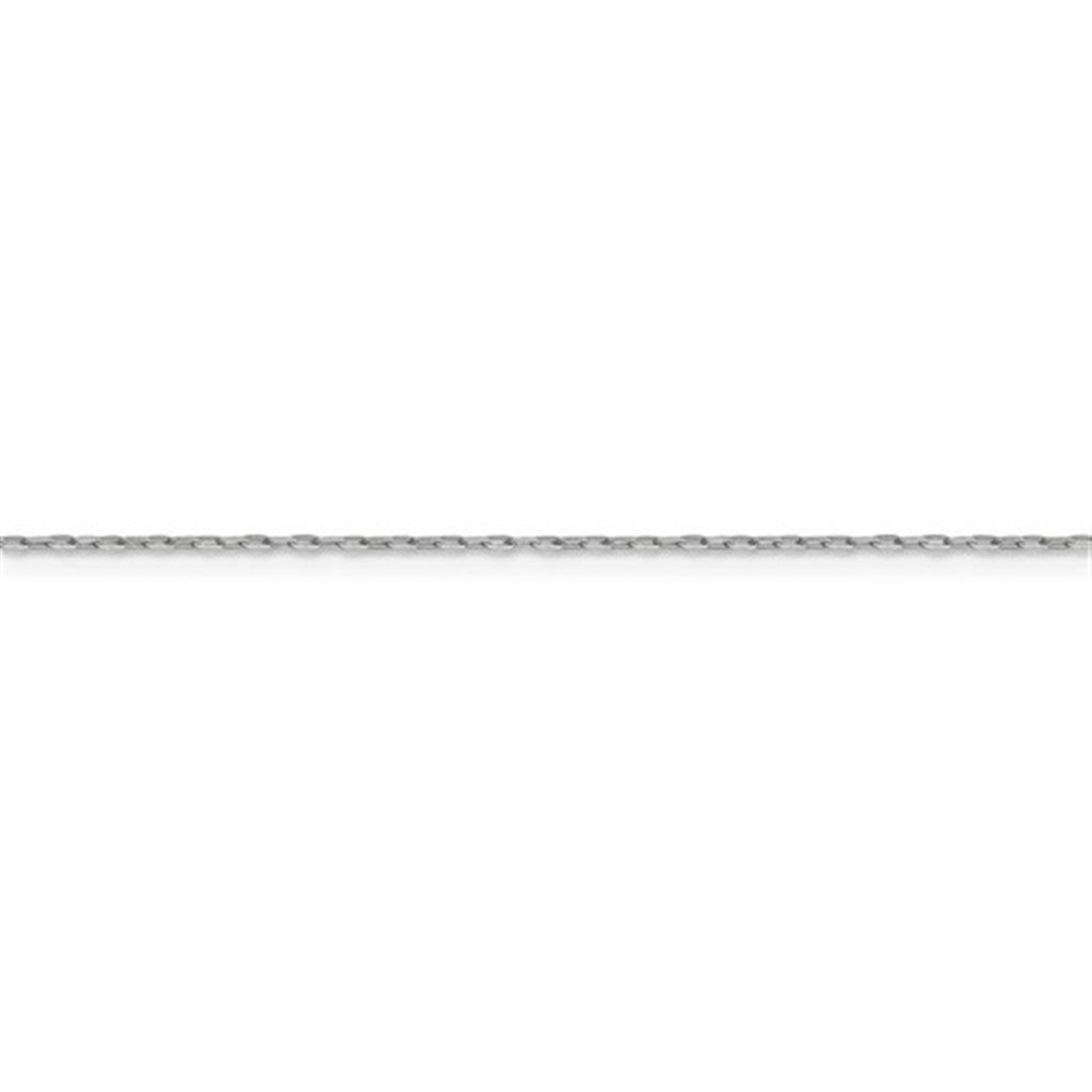 Elegant 14K White Gold Open Long Link Chain