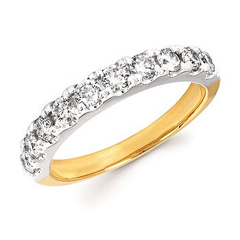3/4 Ctw. Prong Set Diamond Anniversary Band in 14K Gold