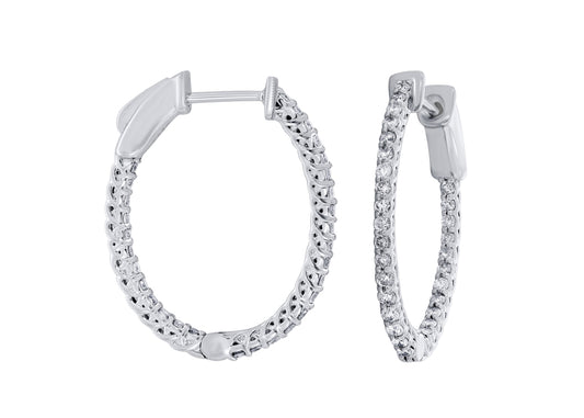 EARRINGS-60 RD 1.05Ct-14K W 3.