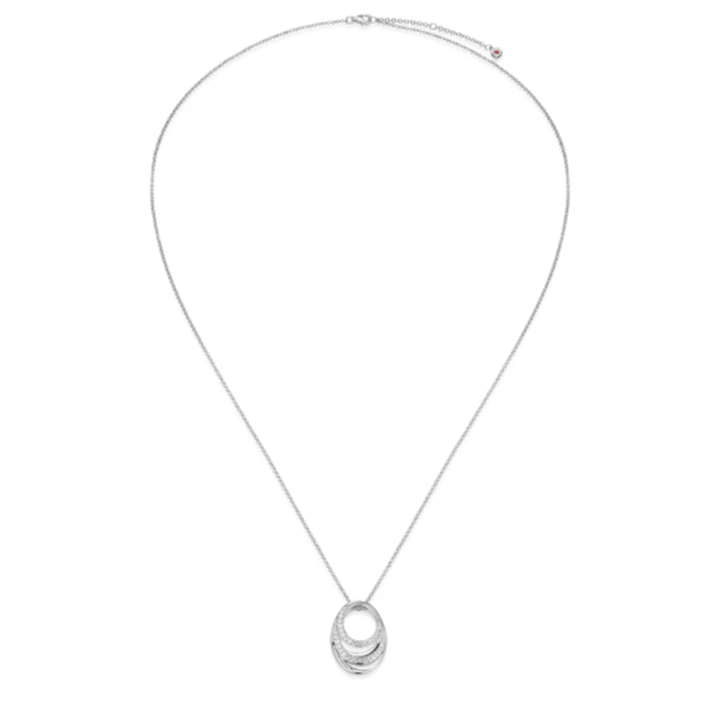 ELLE Between Elements Pendant Necklace – Rhodium-Plated Sterling Silver, 20"