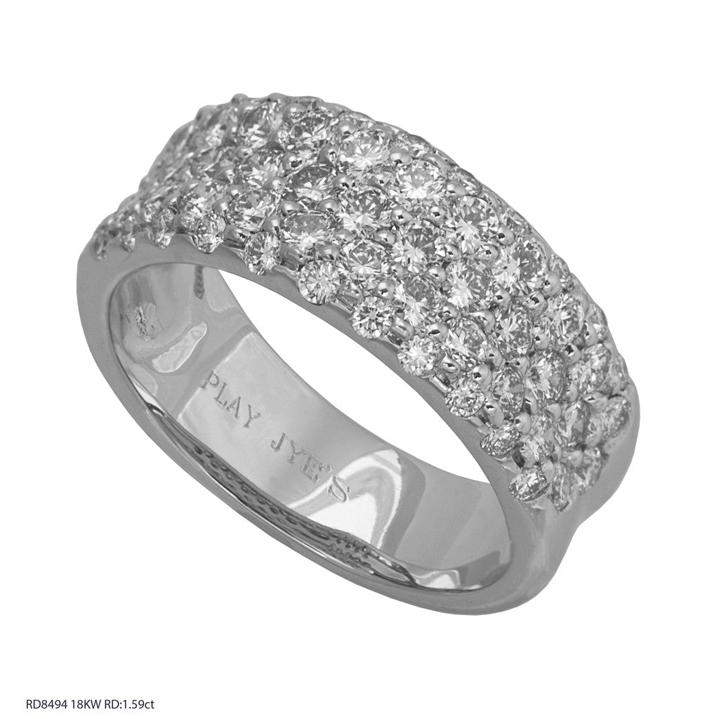 18KWG/PD 1.50CTW RBC Diamond Anniversary Band