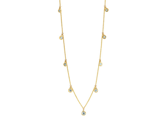 NECKLACES-9 RD 0.56Ct-14K Y 3.