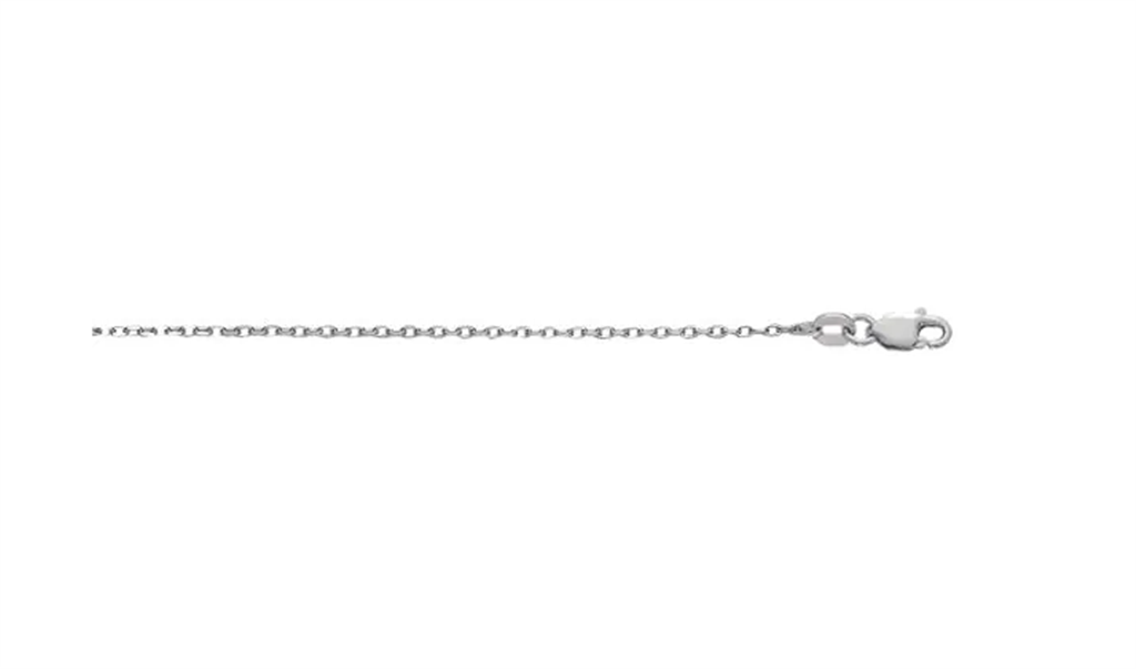 Sterling Silver 18" Diamond-Cut Cable Chain with Lobster Clasp