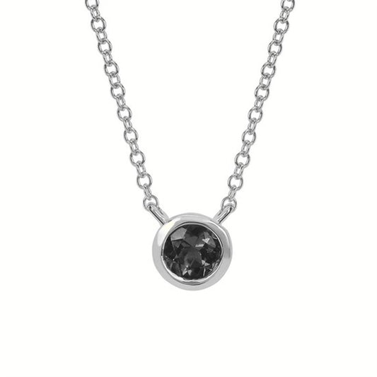 Created Emerald Birthstone Bezel Pendant with 18" Chain