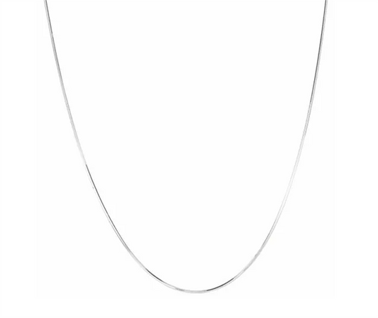 Sterling Silver 18" Octagonal Snake Chain with Lobster Clasp