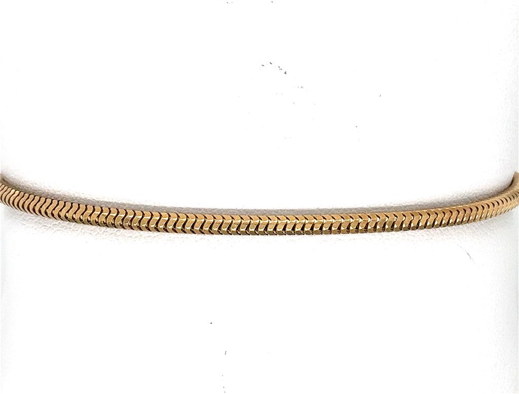 14K Yellow Gold Snake Chain Bracelet – 7"