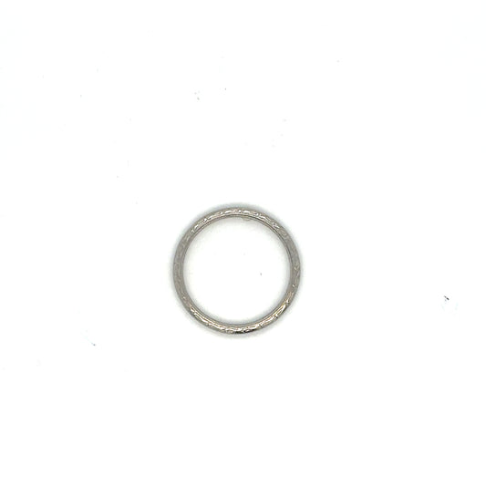 Estate Platinum Ladies’ Etched Edge Band