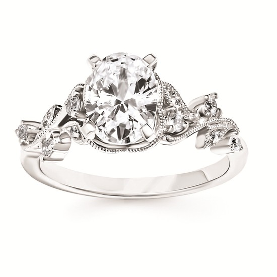 Forever Elegant® 1/8 Ctw. Diamond Semi Mount in 14K Gold