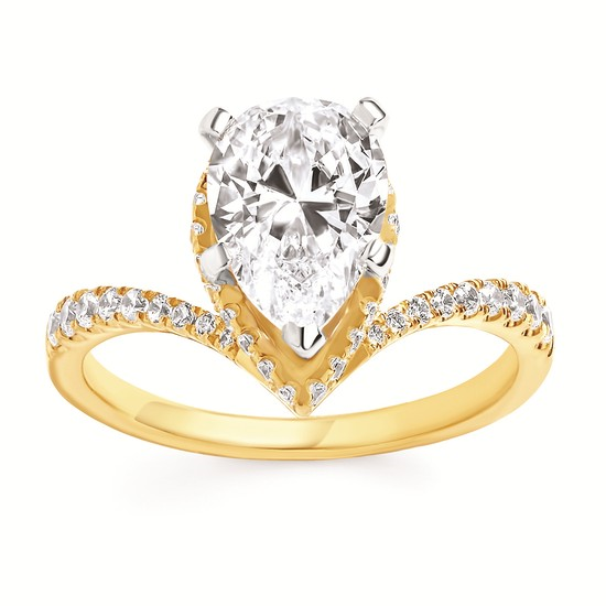 Forever Elegant® 3/8 Ctw. Diamond Semi Mount in 14K Gold