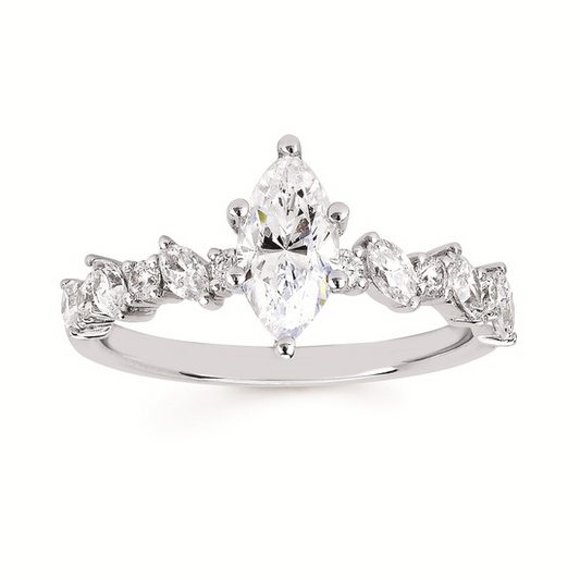 Modern Bridal 1/2 Ctw. Diamond Semi Mount in 14K Gold