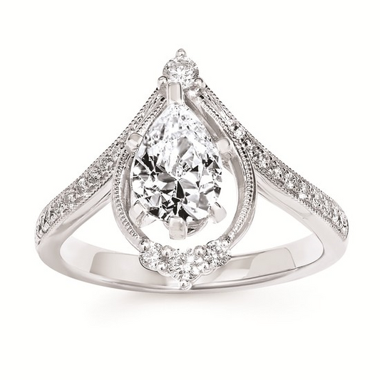 Forever Elegant® 1/4 Ctw. Diamond Semi Mount in 14K Gold