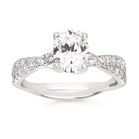 Modern Bridal 3/8 Ctw. Diamond Semi Mount in 14K Gold