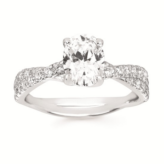 Modern Bridal 3/8 Ctw. Diamond Semi Mount in 14K Gold