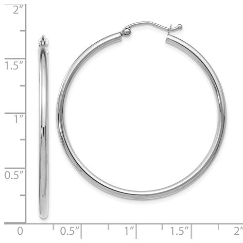 Classic 14K White Gold Hinged Hoop Earrings  Parker Jewelers Carlisle, PA