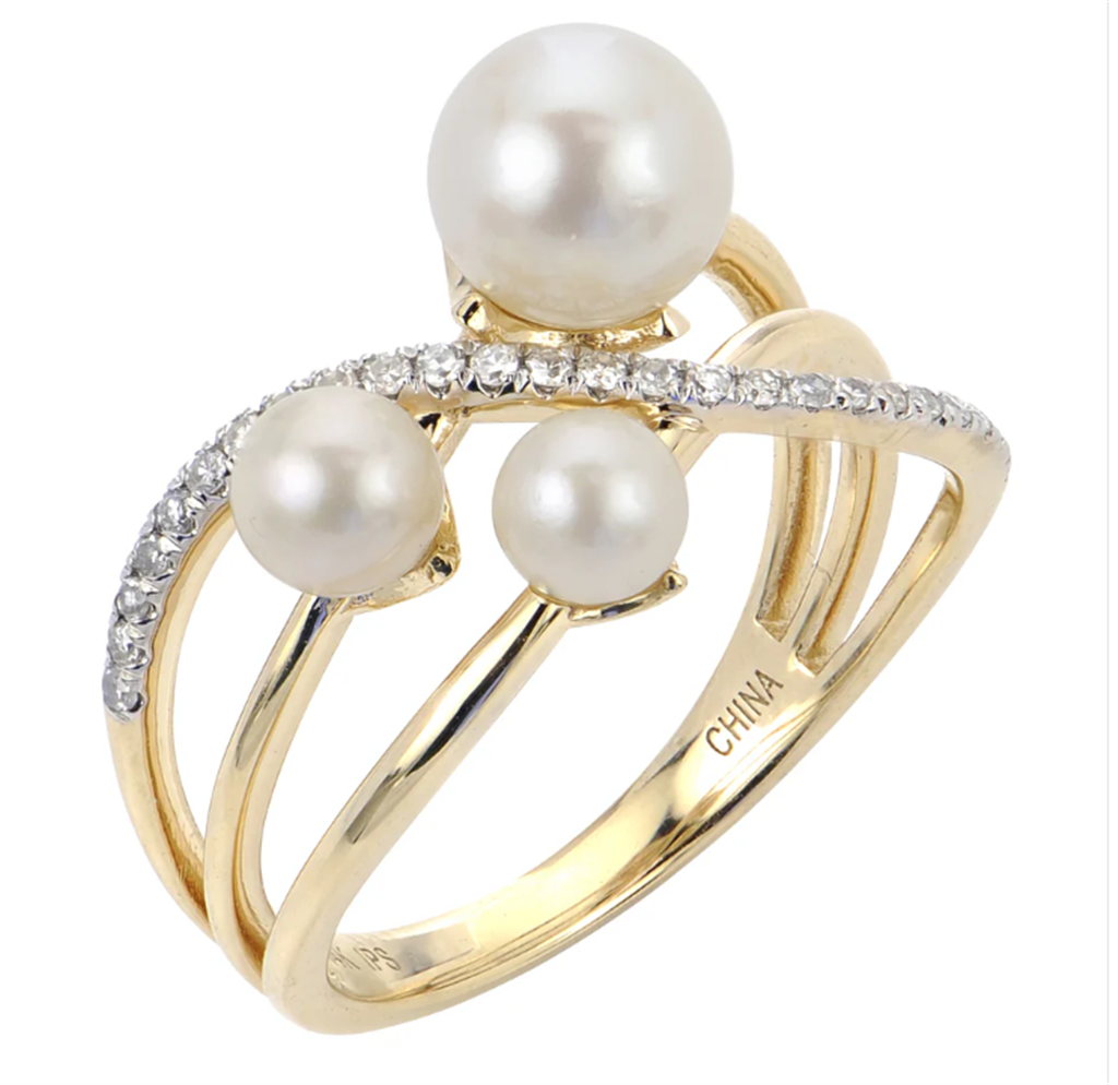 14KT Yellow Gold Freshwater Pearl Ring