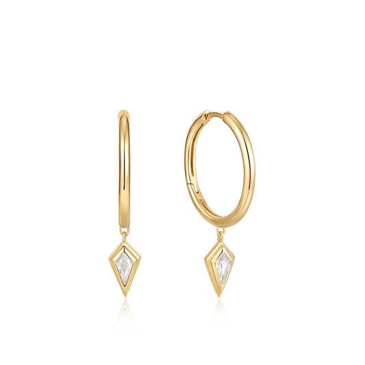 Elegant Ania Haie Sparkle Drop Pendant Hoop Earrings