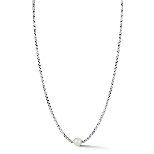 JAI Sterling Silver 2.7mm Box Chain Necklace with  | Silver Necklaces