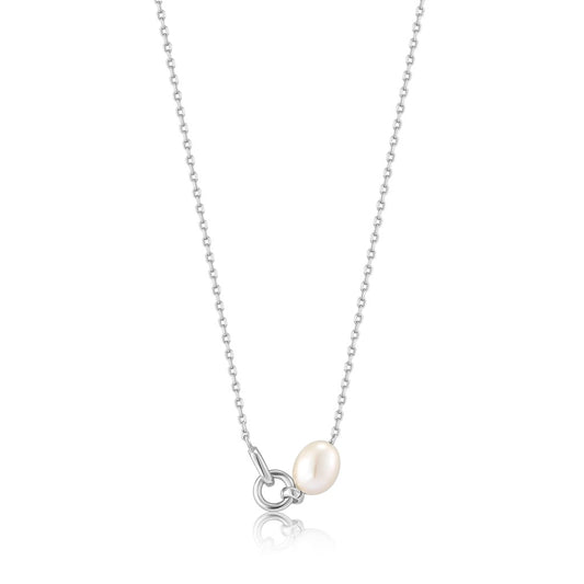 Elegant Ania Haie Pearl Link Chain Necklace