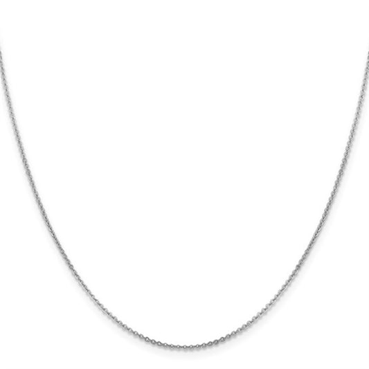 Timeless 14K White Gold Flat Cable Chain
