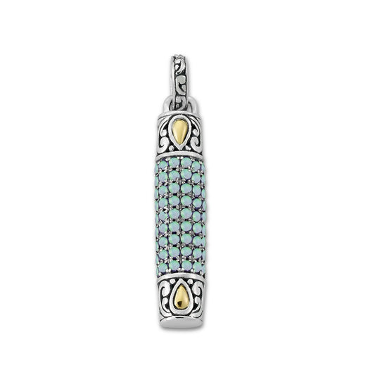 Samuel B Opal Glitter Bar Pendant