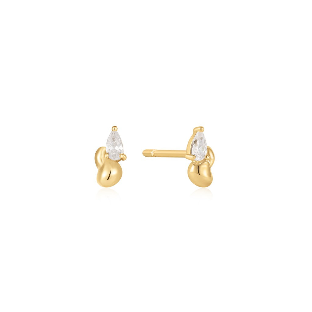 Ania Haie Elegant Twisted Wave Stud Earrings