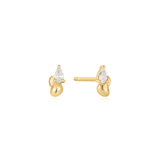 Ania Haie Elegant Twisted Wave Stud Earrings