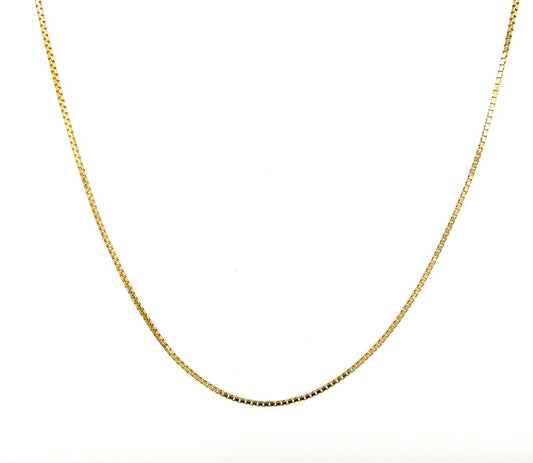 14K Yellow Gold Box Chain – 20"