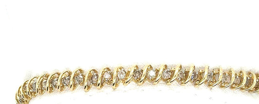 14K Yellow Gold Diamond Bracelet