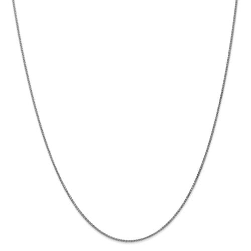 14K White Gold 1.2MM Wheat Chain – 18" Lobster Clasp