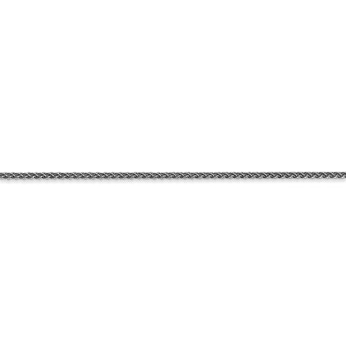 14K White Gold 1.2MM Wheat Chain – 18" Lobster Clasp