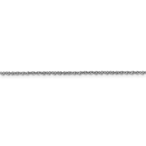 14K White Gold 1.6MM Sparkle Singapore Chain – 18" Lobster Clasp